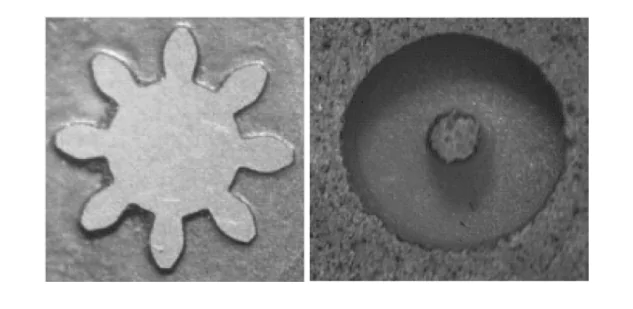 Fig 16 Ultrasonic electrolytic composite micro machined micro components