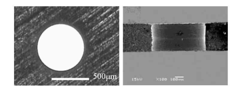 Fig 9 Holes processed under optimal process parameters