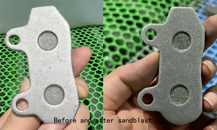 Before and after sandblasting