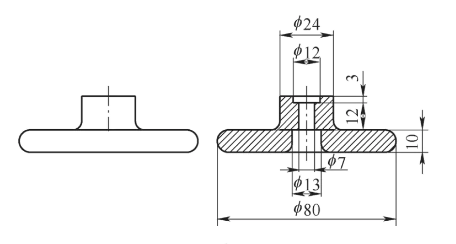 Figure 1 Sectional view of the air volume adjustment hand wheel